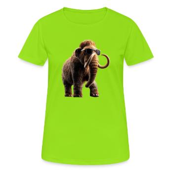 Mammut Wollhaarmammut Eiszeit Mammuts Süßes Mammut - Frauen T-Shirt atmungsaktiv - Neongrün - Vorne - AI Model Female 172 dark (172cm)