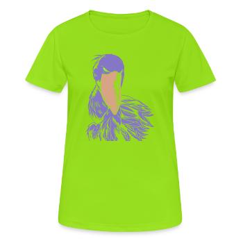 Bec-bec - T-shirt respirant Femme - vert néon - Devant - AI Model Female 172 dark (172cm)