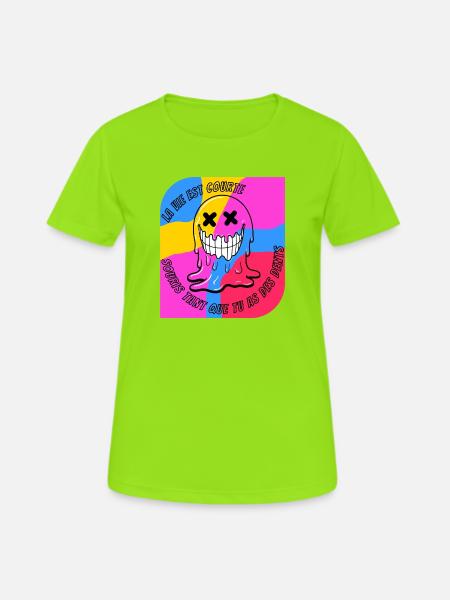 life is short. POP - Women's Breathable T-Shirt - neon green