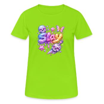 Slay Youth Word - Women's Breathable T-Shirt - neon green - Front - AI Model Female 172 dark (172cm)