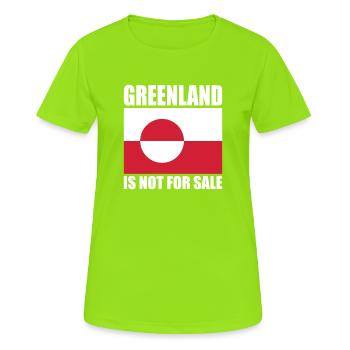 Greenland Is Not For Sale - Women's Breathable T-Shirt - neon green - Front - AI Model Female 172 dark (172cm)