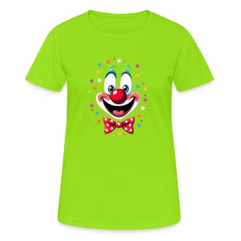 Déguisement de clown de carnaval Carnaval Carnaval - T-shirt respirant Femme - vert néon - Devant - AI Model Female 172 dark (172cm)