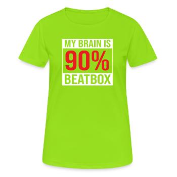 Beatbox - Frauen T-Shirt atmungsaktiv - Neongrün - Vorne - AI Model Female 172 dark (172cm)