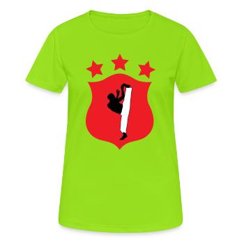Capoeira - Combat - Danse - T-shirt respirant Femme - vert néon - Devant - AI Model Female 172 dark (172cm)