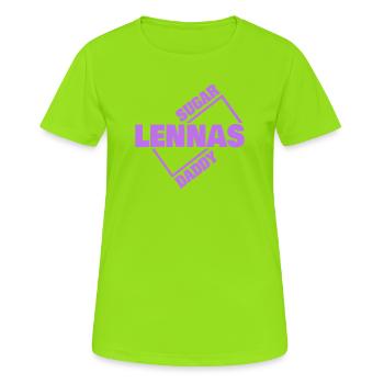 Lennas - T-shirt respirant Femme - vert néon - Devant - AI Model Female 172 dark (172cm)