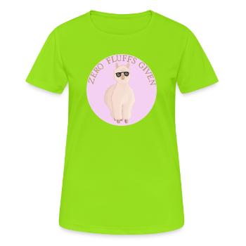 Fluffy alpaca - Women's Breathable T-Shirt - neon green - Front - AI Model Female 172 dark (172cm)