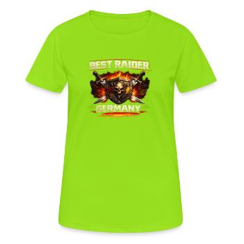 Meilleur Raider Allemagne - T-shirt respirant Femme - vert néon - Devant - AI Model Female 172 dark (172cm)
