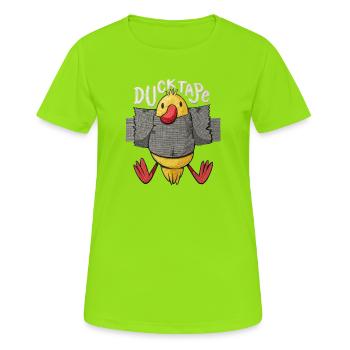 Duck-Tape - Frauen T-Shirt atmungsaktiv - Neongrün - Vorne - AI Model Female 172 dark (172cm)