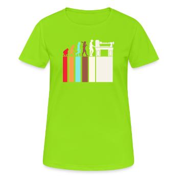 Serrurier Mécanicien CNC Génie Mécanique - T-shirt respirant Femme - vert néon - Devant - AI Model Female 172 dark (172cm)