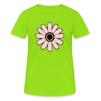 Fleurs rose pastel fleurs fleur pastel pastel - T-shirt respirant Femme - vert néon - Devant - AI Model Female 172 dark (172cm)