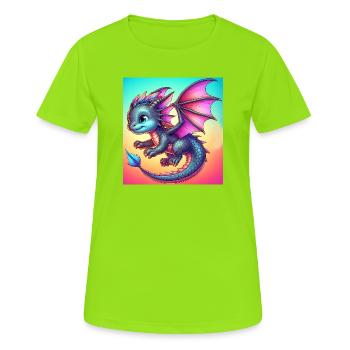 dragon - Women's Breathable T-Shirt - neon green - Front - AI Model Female 172 dark (172cm)
