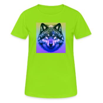Wolf - Women's Breathable T-Shirt - neon green - Front - AI Model Female 172 dark (172cm)