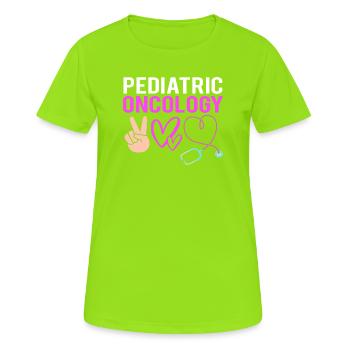 Childhood cancer Cancer survivor Cancer stinks - Women's Breathable T-Shirt - neon green - Front - AI Model Female 172 dark (172cm)