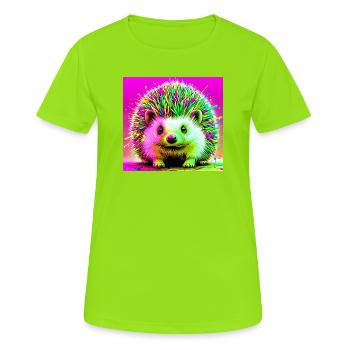 Igel - Frauen T-Shirt atmungsaktiv - Neongrün - Vorne - AI Model Female 172 dark (172cm)