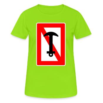 Interdiction d’ancre - navire d’ancre, capitaine de voilier - T-shirt respirant Femme - vert néon - Devant - AI Model Female 172 dark (172cm)