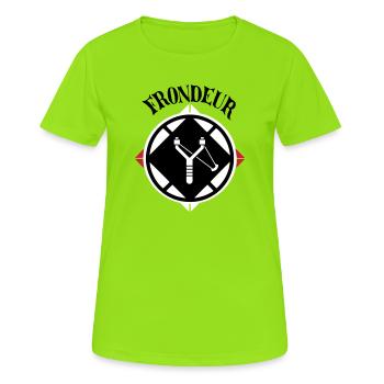 Slinger-Emblem - Frauen T-Shirt atmungsaktiv - Neongrün - Vorne - AI Model Female 172 dark (172cm)