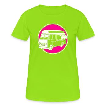 Camion de Snacks Food - T-shirt respirant Femme - vert néon - Devant - AI Model Female 172 dark (172cm)