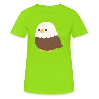 Weißkopfseeadler - Frauen T-Shirt atmungsaktiv - Neongrün - Vorne - AI Model Female 172 dark (172cm)