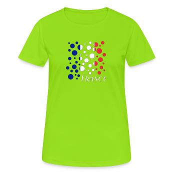 France Dot Spectrum - Women's Breathable T-Shirt - neon green - Front - AI Model Female 172 dark (172cm)