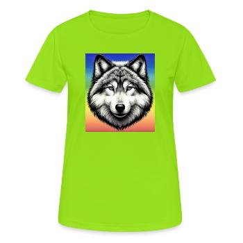 Wolf - Women's Breathable T-Shirt - neon green - Front - AI Model Female 172 dark (172cm)