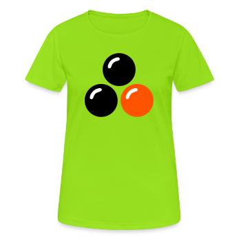 Tischtennisbälle Tischtennis Verein Ping Pong - Frauen T-Shirt atmungsaktiv - Neongrün - Vorne - AI Model Female 172 dark (172cm)