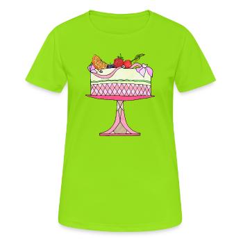 Cake - Women's Breathable T-Shirt - neon green - Front - AI Model Female 172 dark (172cm)