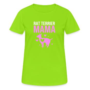Rat Terrier - Frauen T-Shirt atmungsaktiv - Neongrün - Vorne - AI Model Female 172 dark (172cm)