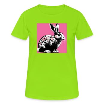 rabbit - Women's Breathable T-Shirt - neon green - Front - AI Model Female 172 dark (172cm)