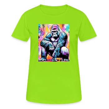 gorilla - Women's Breathable T-Shirt - neon green - Front - AI Model Female 172 dark (172cm)