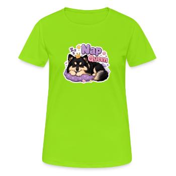 Nap Queen Finnish Lapphund - Women's Breathable T-Shirt - neon green - Front - AI Model Female 172 dark (172cm)