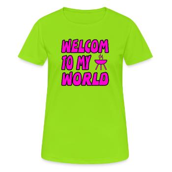 Griller - T-shirt respirant Femme - vert néon - Devant - AI Model Female 172 dark (172cm)