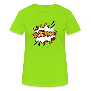 Rrööörrr - Women's Breathable T-Shirt - neon green - Front - AI Model Female 172 dark (172cm)