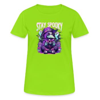 Pastel Goth Soft Goth Gaming Gamer - T-shirt respirant Femme - vert néon - Devant - AI Model Female 172 dark (172cm)