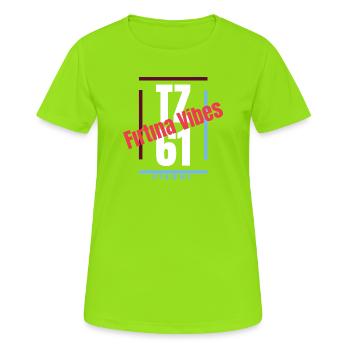 Firtina Vibes Trabzon - T-shirt respirant Femme - vert néon - Devant - AI Model Female 172 dark (172cm)