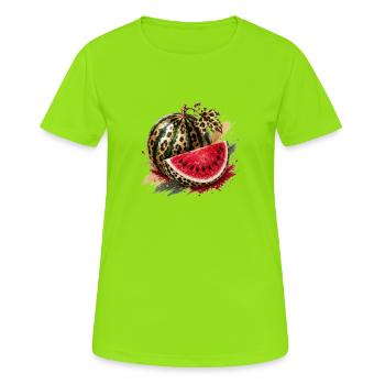 Leopard Glam Watermelon - Women's Breathable T-Shirt - neon green - Front - AI Model Female 172 dark (172cm)