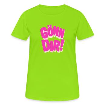 Fais-toi plaisir ! - T-shirt respirant Femme - vert néon - Devant - AI Model Female 172 dark (172cm)