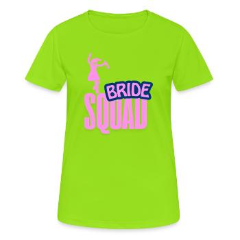 Brauttrupp-Feier-Clipart - Frauen T-Shirt atmungsaktiv - Neongrün - Vorne - AI Model Female 172 dark (172cm)
