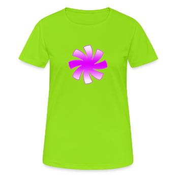 Blumen - Frauen T-Shirt atmungsaktiv - Neongrün - Vorne - AI Model Female 172 dark (172cm)