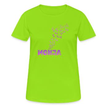 Spass  - Frauen T-Shirt atmungsaktiv - Neongrün - Vorne - AI Model Female 172 dark (172cm)