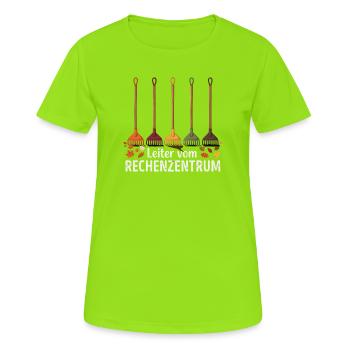 Rechenzentrum Gärtner Garten Gartenarbeit - Frauen T-Shirt atmungsaktiv - Neongrün - Vorne - AI Model Female 172 dark (172cm)