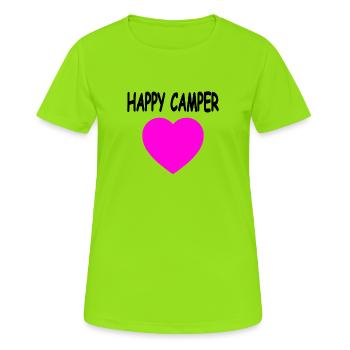 Camper - Frauen T-Shirt atmungsaktiv - Neongrün - Vorne - AI Model Female 172 dark (172cm)