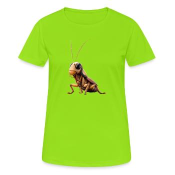 Kakerlake Küchenschabe Insekten Schabe Kakerlaken - Frauen T-Shirt atmungsaktiv - Neongrün - Vorne - AI Model Female 172 dark (172cm)