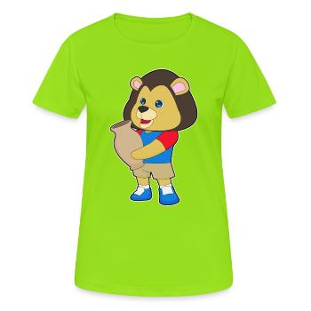 Löwe Vase - Frauen T-Shirt atmungsaktiv - Neongrün - Vorne - AI Model Female 172 dark (172cm)