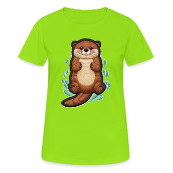 Always let yourself drift - Women's Breathable T-Shirt - neon green - Front - AI Model Female 172 dark (172cm)