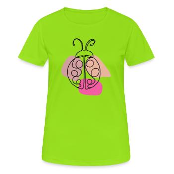 Lineart Ladybug Design - Women's Breathable T-Shirt - neon green - Front - AI Model Female 172 dark (172cm)