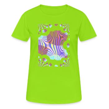 Psychedelic Neon Spiral - Women's Breathable T-Shirt - neon green - Front - AI Model Female 172 dark (172cm)