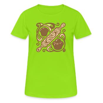 Rolling Pin Baking Graphic - Women's Breathable T-Shirt - neon green - Front - AI Model Female 172 dark (172cm)