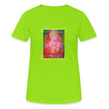 Acapulco Festival Retro 1997 - Women's Breathable T-Shirt - neon green - Front - AI Model Female 172 dark (172cm)