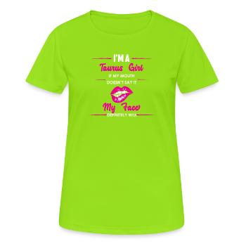 Zodiac sign Taurus - Women's Breathable T-Shirt - neon green - Front - AI Model Female 172 dark (172cm)