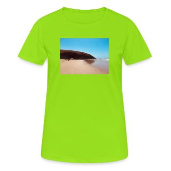Plage de Red Rock - T-shirt respirant Femme - vert néon - Devant - AI Model Female 172 dark (172cm)